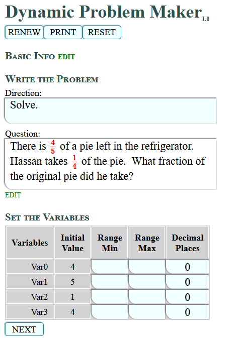 Variables