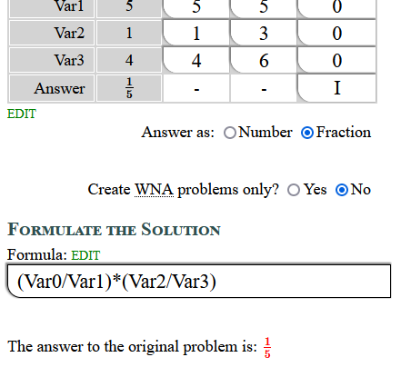 Test Formula