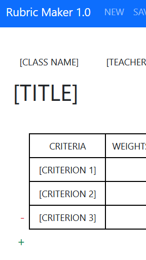 Criteria